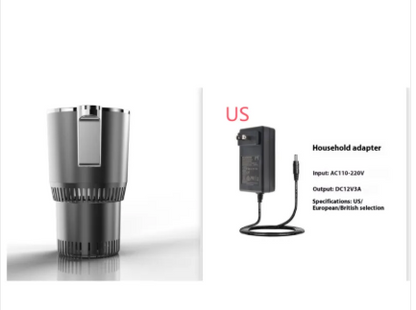 2 In1 Car Heating Cooling Cup 12V Smart Car Cup Holder Digital Temperature Display Drink Cup Warmer Cooler Mini Car Refrigerator